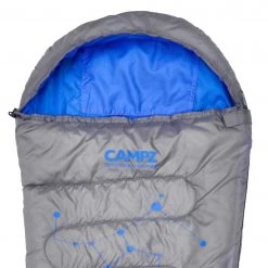 CAMPZ Astro Sac de couchage Enfant, bleu/gris -Sacs de couchage Soldes campz astro kids schlafsack blau 4 1