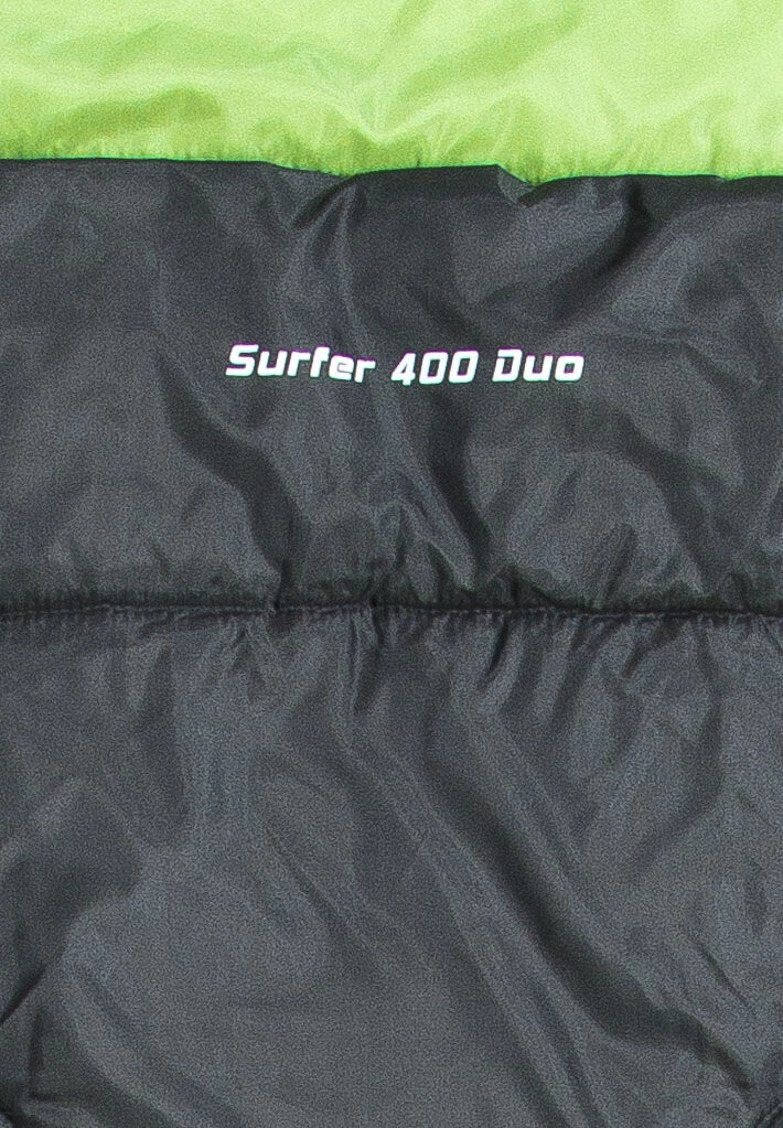 CAMPZ Surfer 400 Sac de couchage Duo, gris/vert 6 CAMPZ Surfer 400 Sac de couchage Duo, gris/vert – Image 4