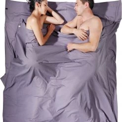 Cocoon Insect Shield Line Drap de voyage Coton égyptien de double taille, gris -Sacs de couchage Soldes cocoon insect shield travelsheet double elephant grey 2