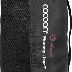 Cocoon MummyLiner Laine mérinos, noir -Sacs de couchage Soldes cocoon mummyliner inlet merino wool black 3