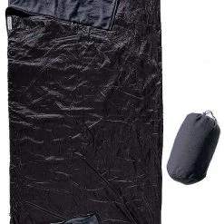 Cocoon Couverture/sac de couchage en micropolaire, noir/bleu