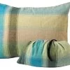 Cocoon Pillow Case Cotton Flannel Large, bleu/beige