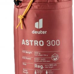 Deuter Astro 300 Sleeping Bag Long, rouge -Sacs de couchage Soldes deuter astro 300 sleeping bag long redwood curry 4