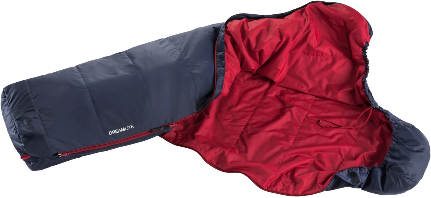 Deuter Dreamlite Sac de couchage Long, bleu/rouge 4 Deuter Dreamlite Sac de couchage Long, bleu/rouge – Image 2
