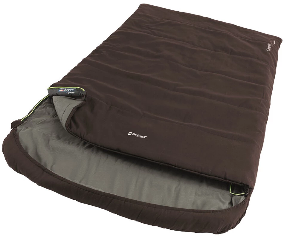 Outwell Campion Lux Double Sleeping Bag, marron/gris 4 Outwell Campion Lux Double Sleeping Bag, marron/gris – Image 2