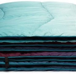 Rumpl Nanoloft Puffy Couverture de survie 1 Personne, bleu -Sacs de couchage Soldes rumpl nanoloft printed blanket 1 person crisp fade 2