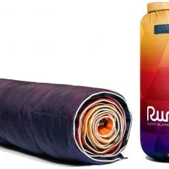 Rumpl Down Puffy Couverture 1P, bleu/orange -Sacs de couchage Soldes rumpl printed down blanket 1p pyro tri fade 2