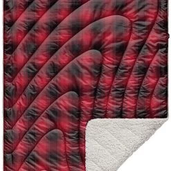 Rumpl Printed Sherpa Puffy Couverture Adolescents, rouge/noir