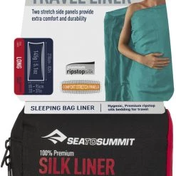 Sea to Summit Premium Silk Short de cyclisme Long, bleu -Sacs de couchage Soldes sea to summit premium silk liner long rectangular navy blue 4