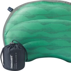 Therm-a-Rest Airhead Down Pillow Regular, vert/gris -Sacs de couchage Soldes therm a rest airhead down pillow regular green mountains 3
