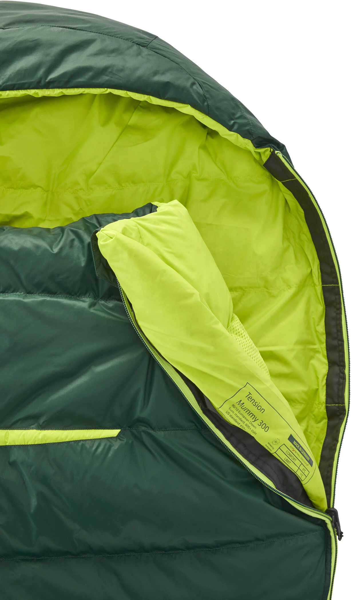 Y by Nordisk Tension Mummy 300 Sac de couchage M, noir/vert 8 Y by Nordisk Tension Mummy 300 Sac de couchage M, noir/vert – Image 6